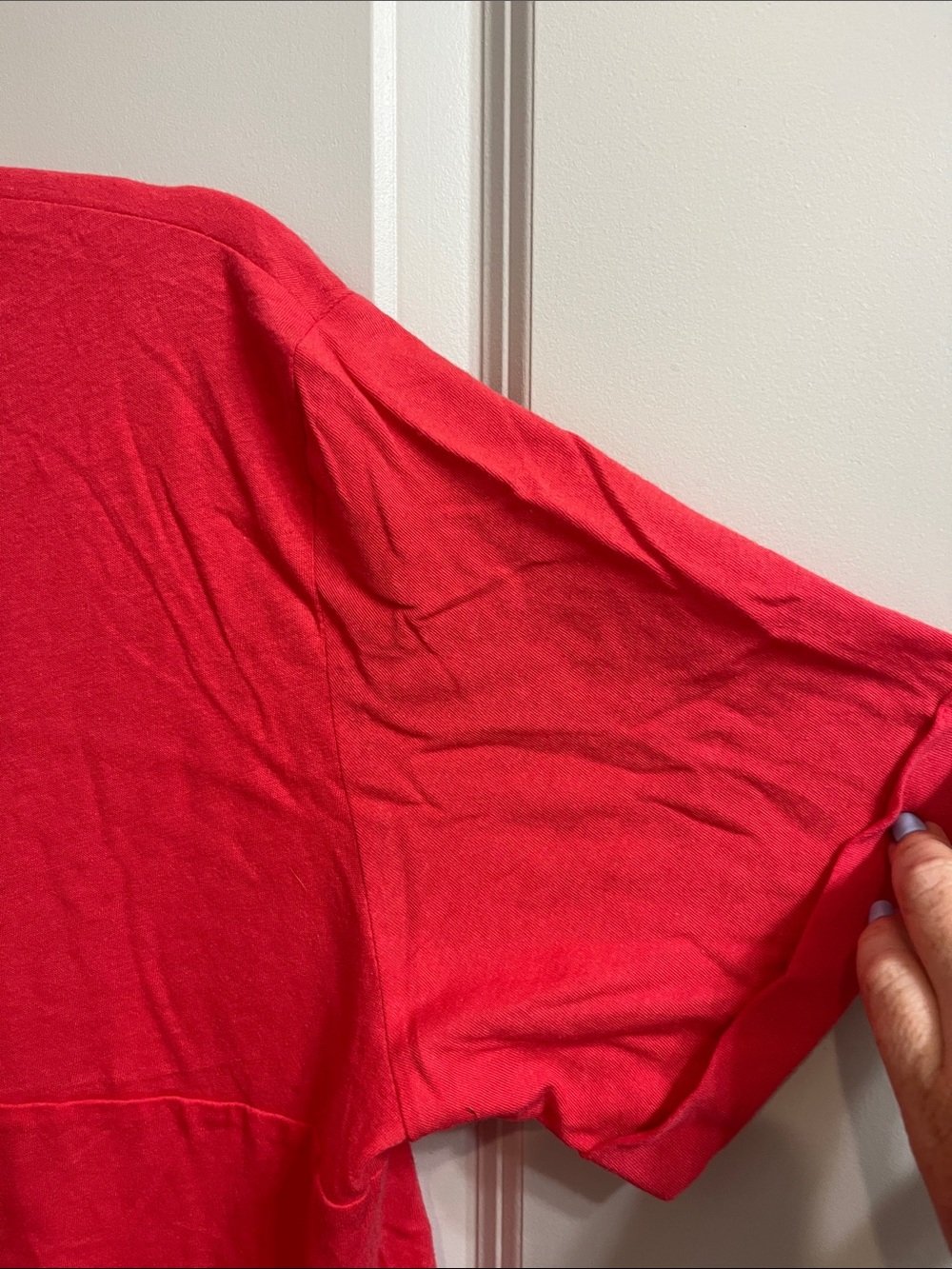 Caslon Red Short-Sleeve Tie-Front Tee - Picture 11 of 14